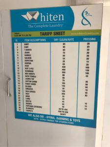 チェンナイ クリーニング 値段